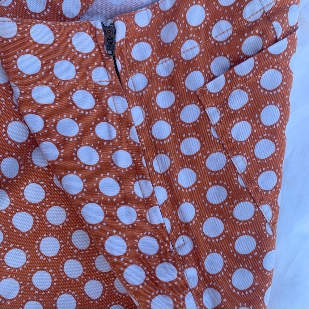 Garnet Hill Orange and White Polka Dot Skirt - Picture 5 of 8